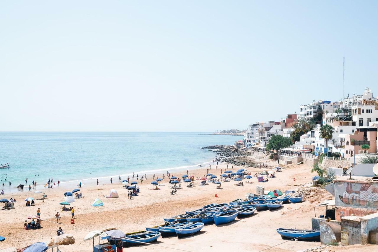 Surf Maroc's Auberge Taghazout Exterior foto